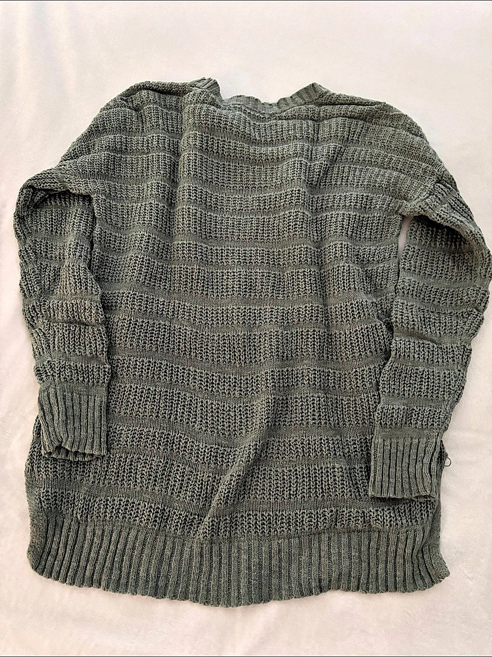 Marled Women'Small Knit Crewneck Sweater in Sage Green Size Small - Picture 2 of 3